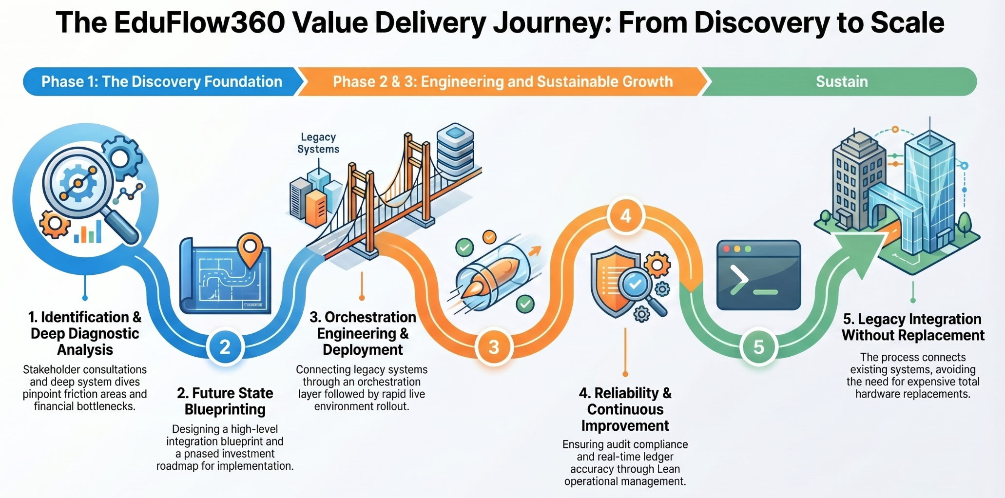The EduFlow360 Value Delivery Journey — From Discovery to Scale